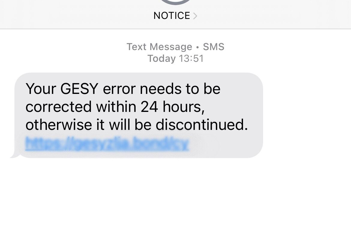 Προσοχή: Νέα απάτη με ύποπτα μηνύματα που παριστάνουν το ΓεΣΥ (ΦΩΤΟ)